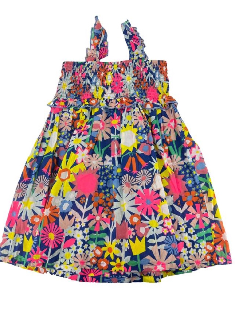 Stella McCartney KIDS floral sundress RUFFLES bright flowers 6 - Picture 2 of 5